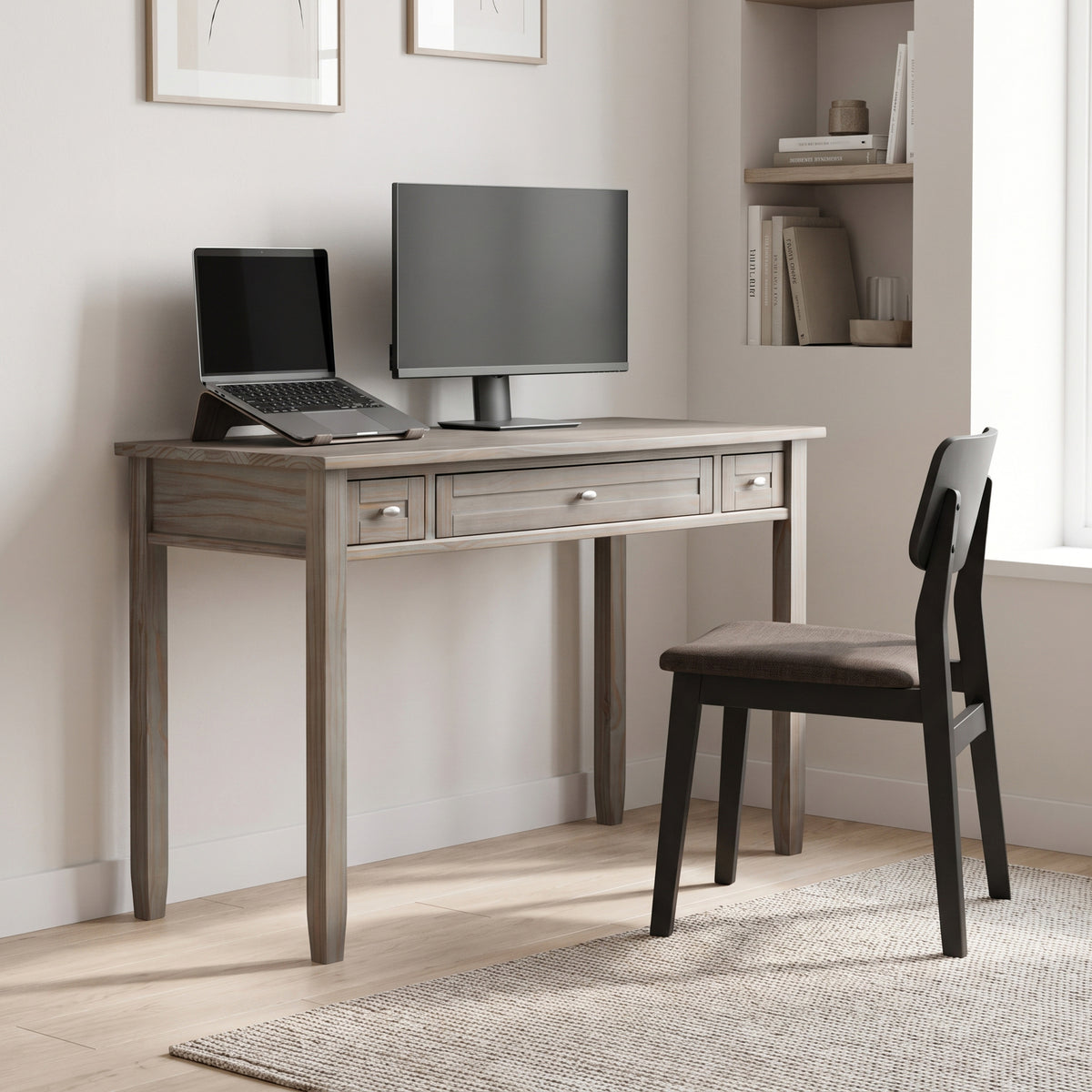 Distressed Grey | Warm Shaker 48 inch Desk