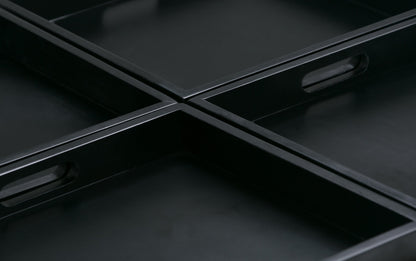 Satin Cream Vegan Leather | Avalon Table Ottoman in Vegan Leather