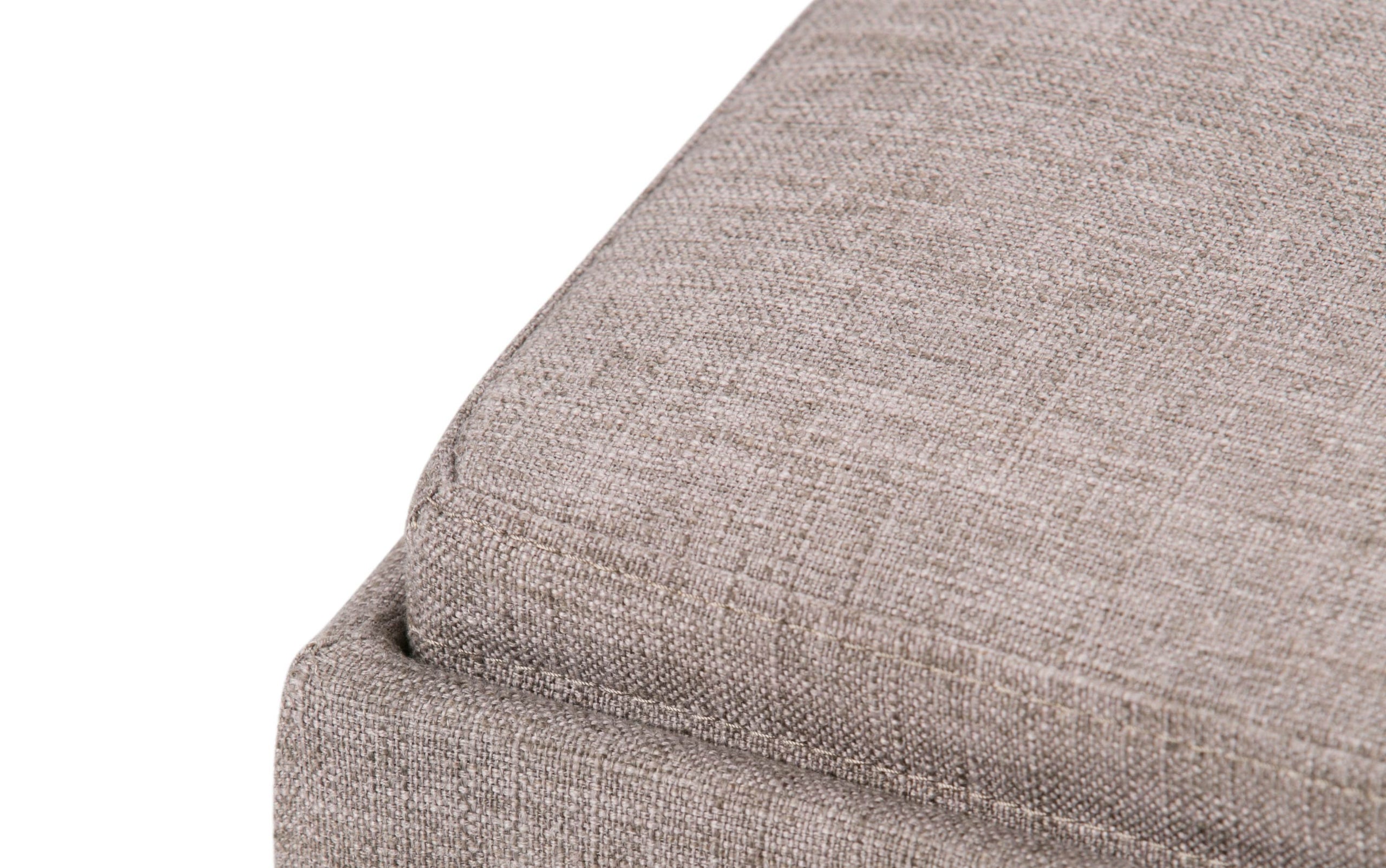 Fawn Brown Linen Style Fabric | Avalon Table Ottoman in Linen