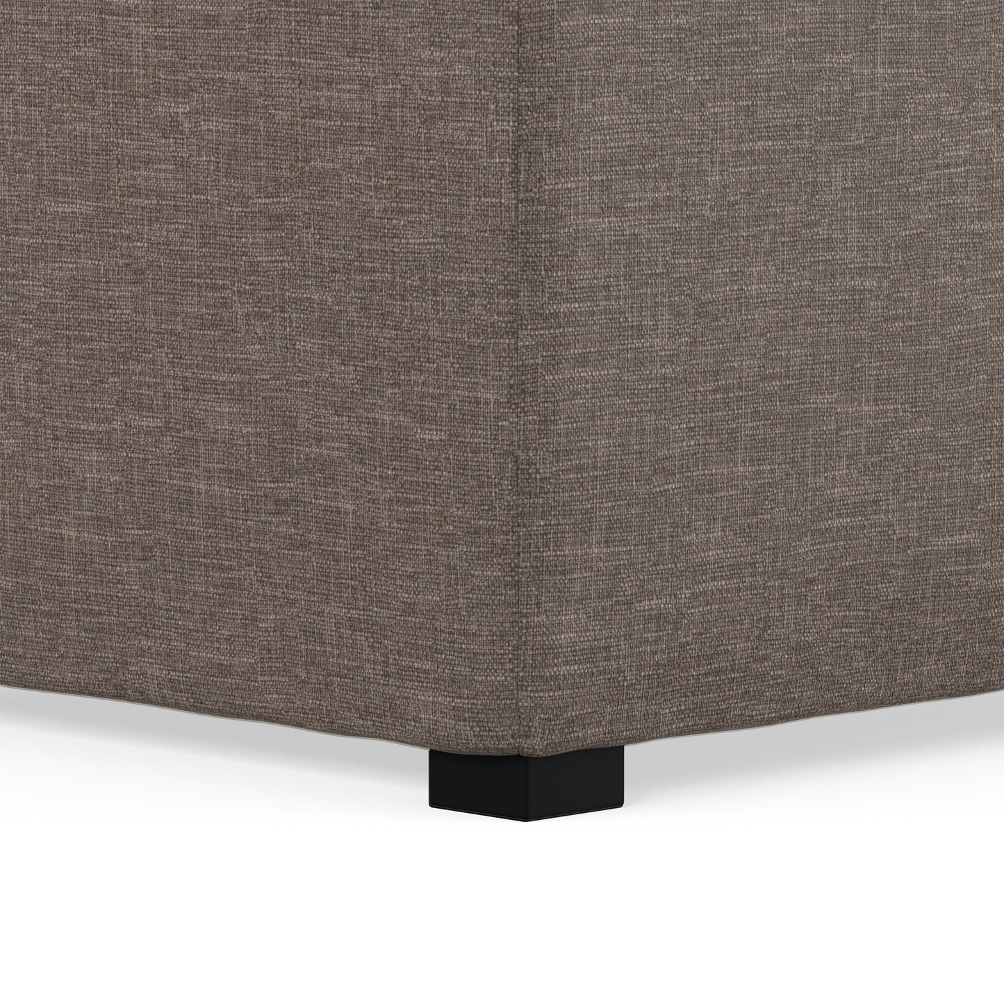 Fawn Brown Linen Style Fabric | Avalon Table Ottoman in Linen