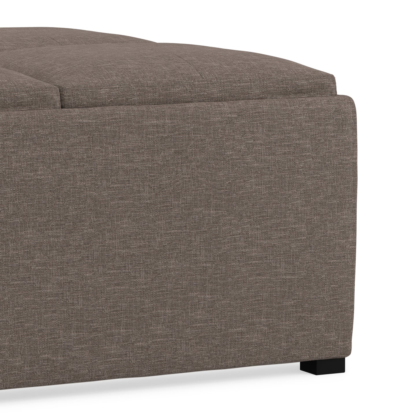 Fawn Brown Linen Style Fabric | Avalon Table Ottoman in Linen