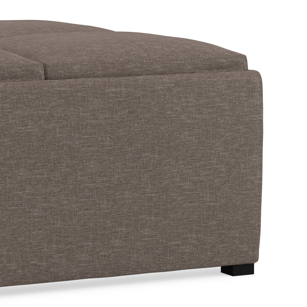 Fawn Brown Linen Style Fabric | Avalon Table Ottoman in Linen