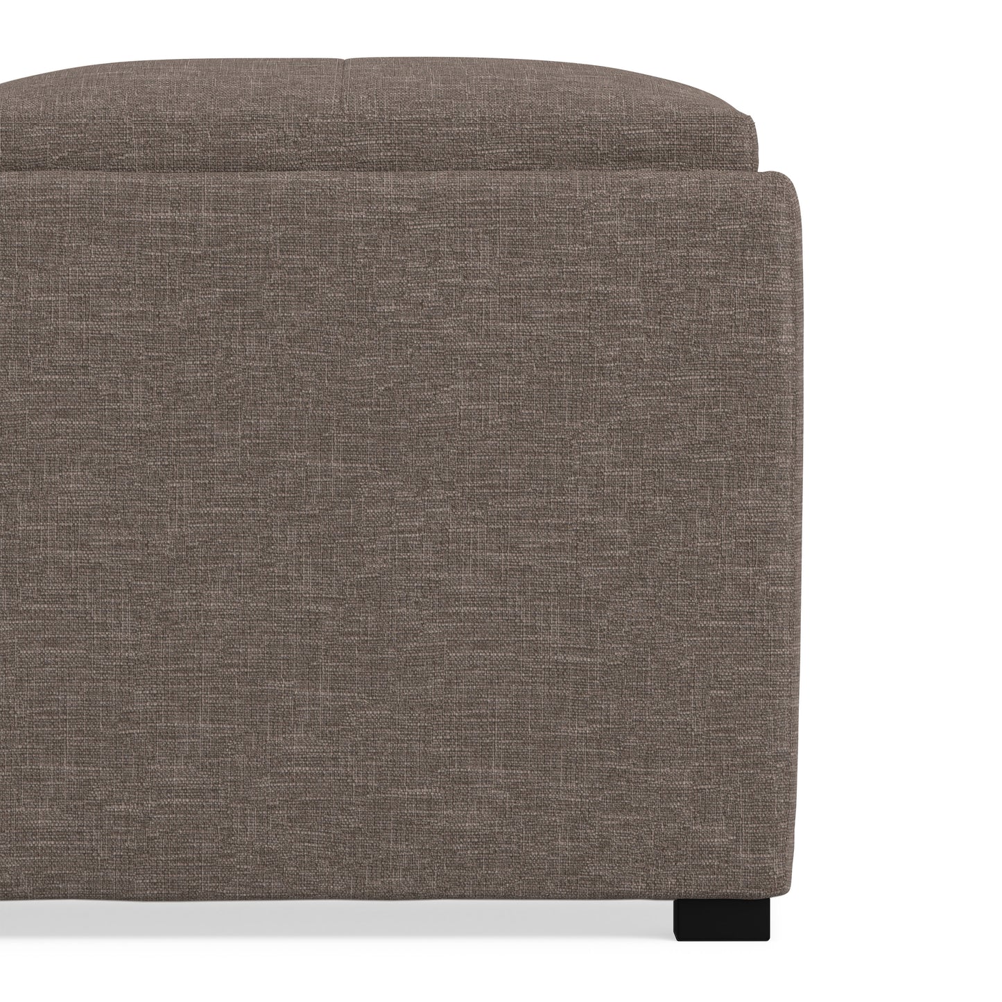 Fawn Brown Linen Style Fabric | Avalon Table Ottoman in Linen