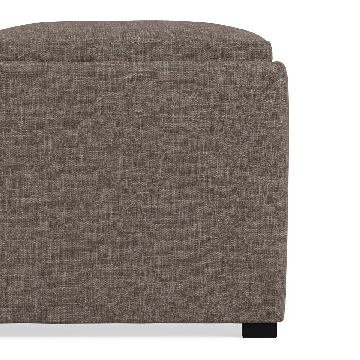 Fawn Brown Linen Style Fabric | Avalon Table Ottoman in Linen