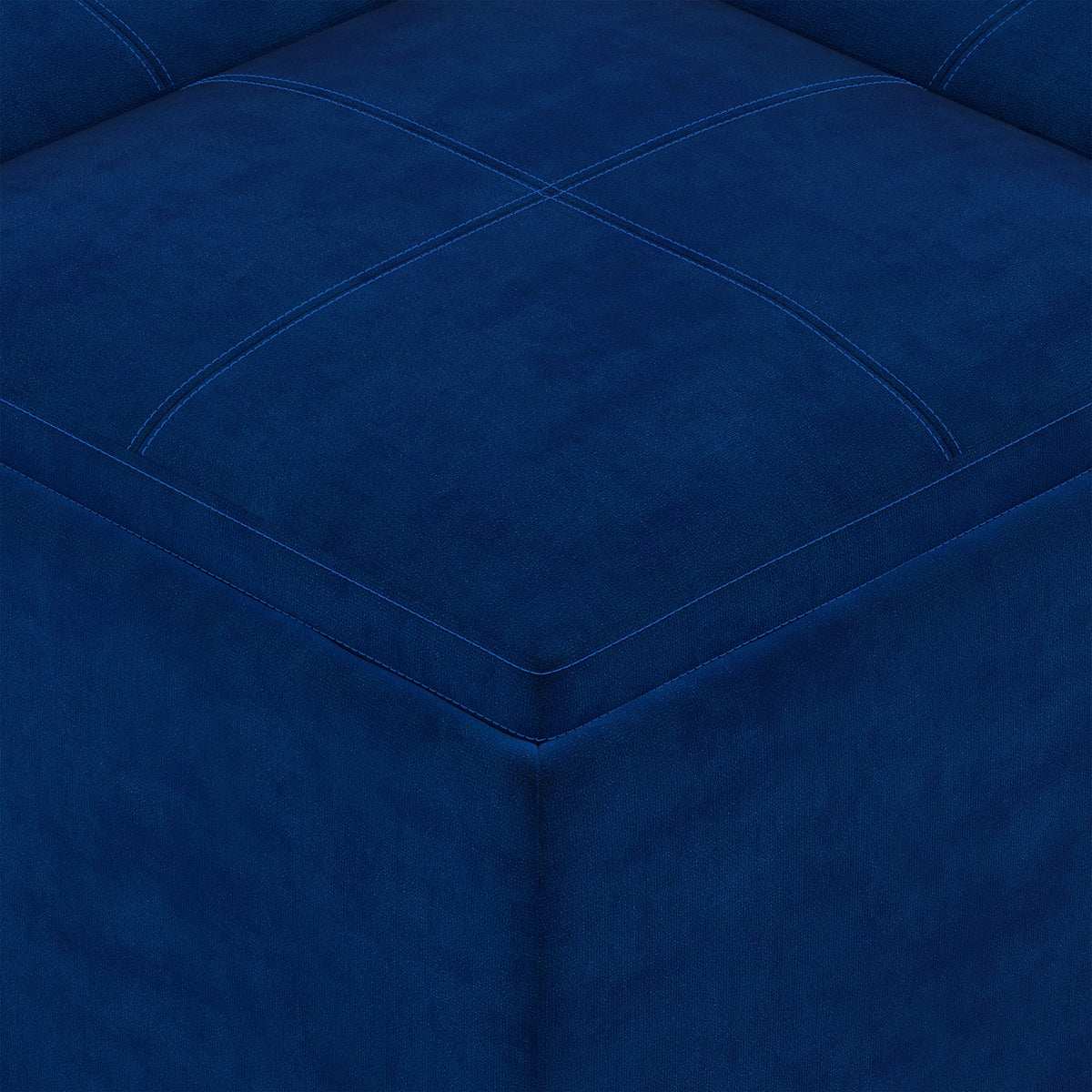 Blue Velvet Fabric | Avalon Table Ottoman in Velvet Fabric