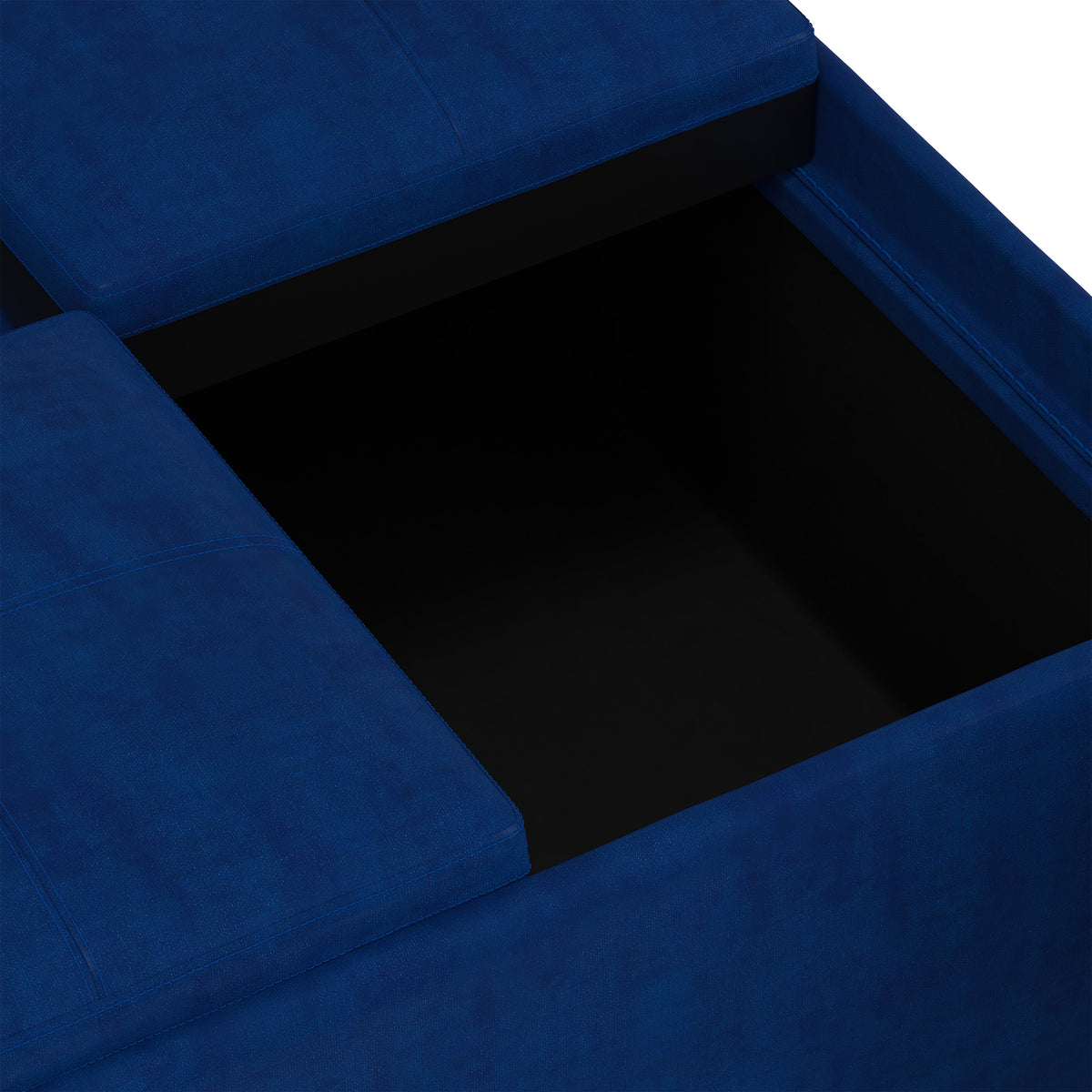 Blue Velvet Fabric | Avalon Table Ottoman in Velvet Fabric