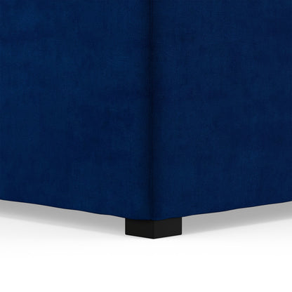 Blue Velvet Fabric | Avalon Table Ottoman in Velvet Fabric