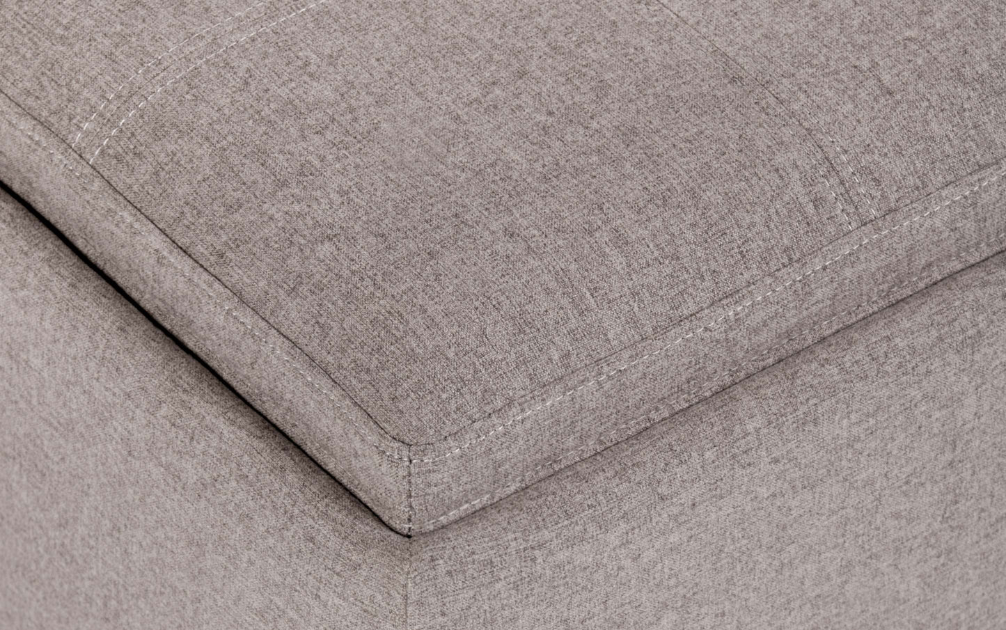 Cloud Grey Linen Style Fabric | Avalon Table Ottoman in Linen
