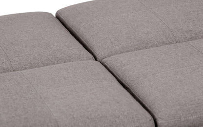 Cloud Grey Linen Style Fabric | Avalon Table Ottoman in Linen