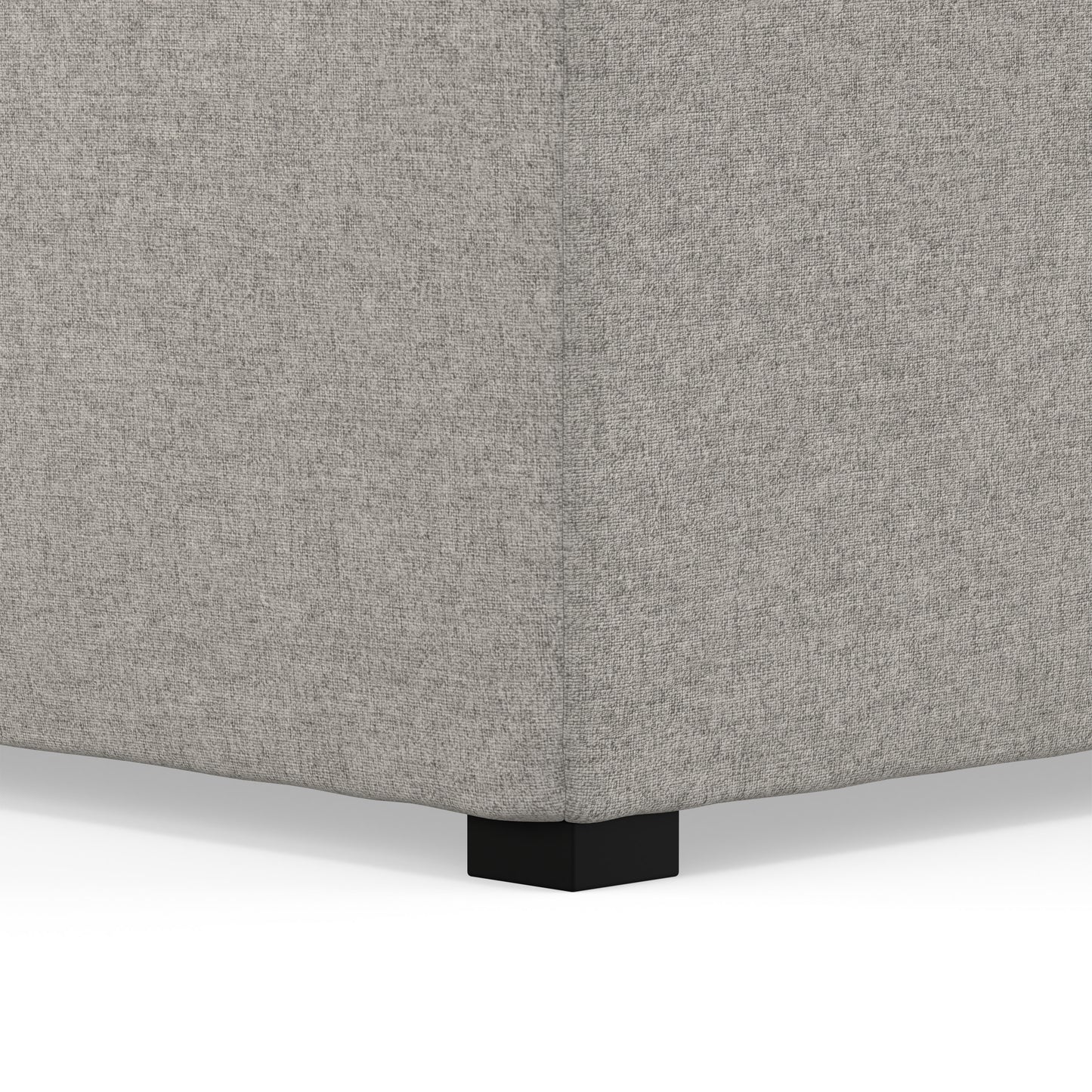 Cloud Grey Linen Style Fabric | Avalon Table Ottoman in Linen