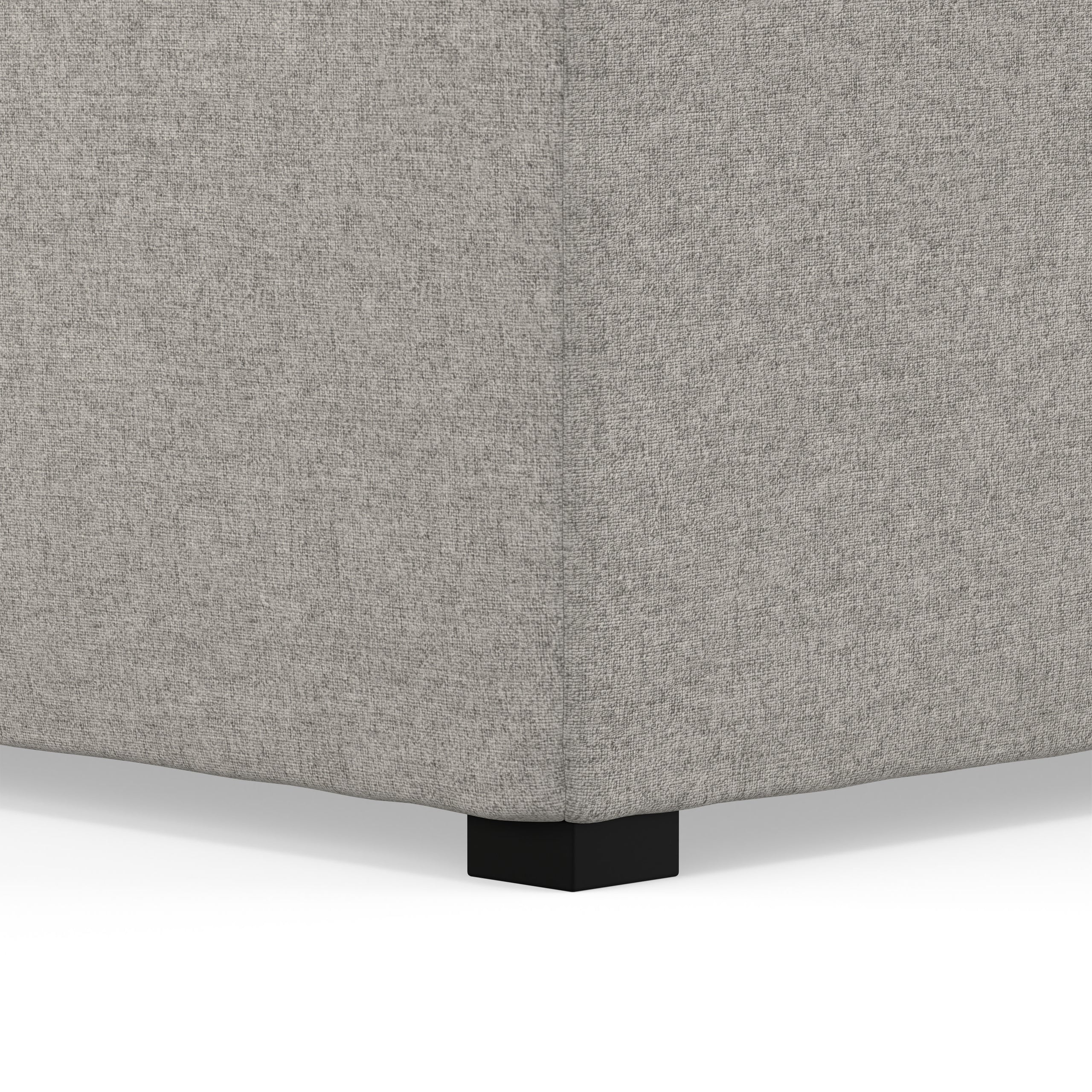 Cloud Grey Linen Style Fabric | Avalon Table Ottoman in Linen