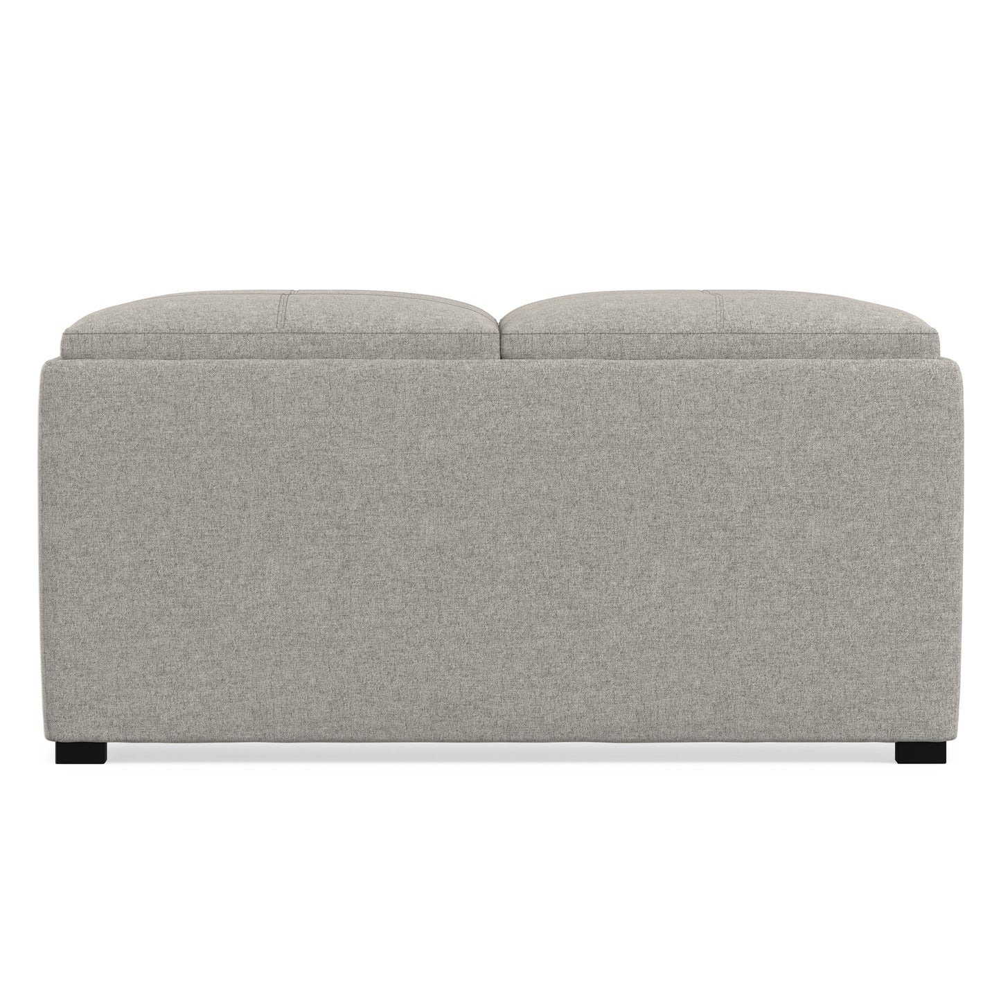 Cloud Grey Linen Style Fabric | Avalon Table Ottoman in Linen
