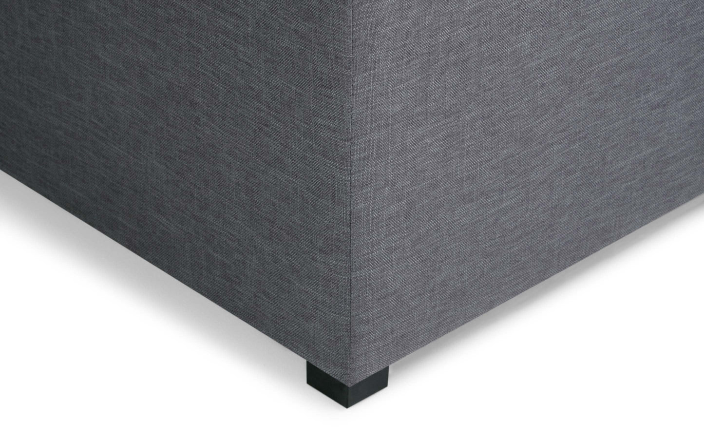Slate Grey Linen Style Fabric | Avalon Table Ottoman in Linen