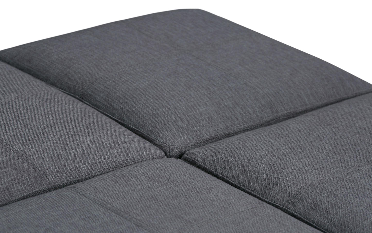 Slate Grey Linen Style Fabric | Avalon Table Ottoman in Linen