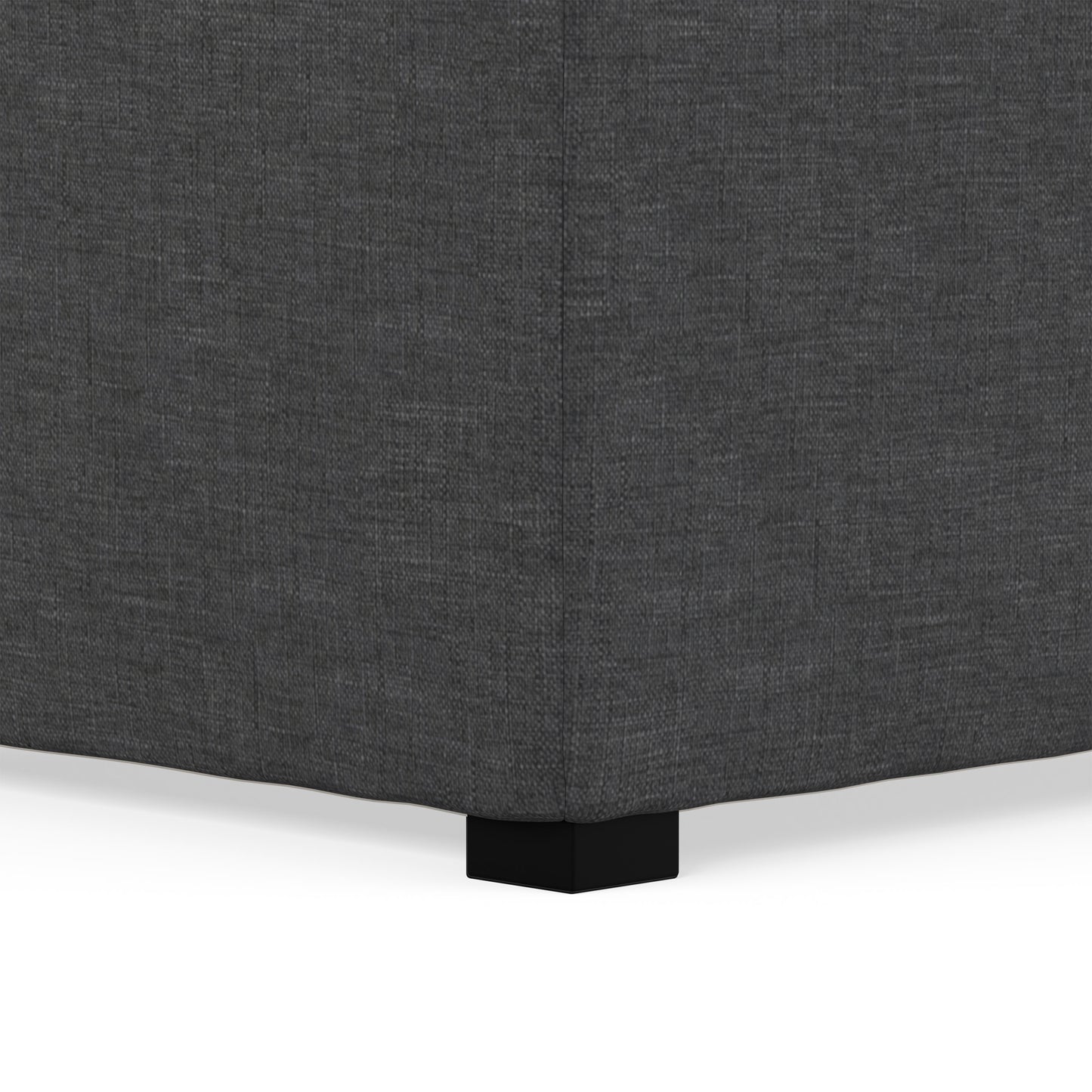 Slate Grey Linen Style Fabric | Avalon Table Ottoman in Linen