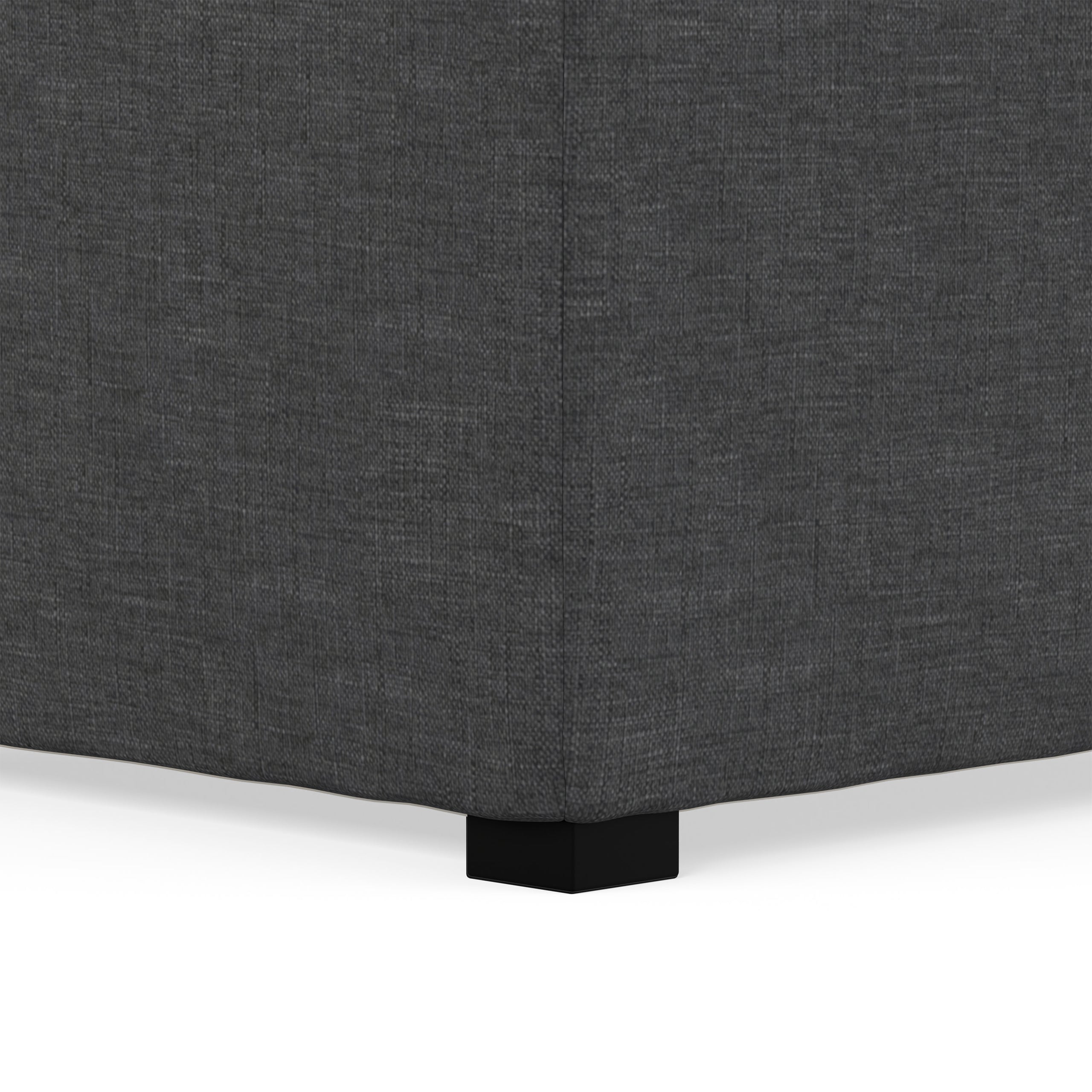 Slate Grey Linen Style Fabric | Avalon Table Ottoman in Linen