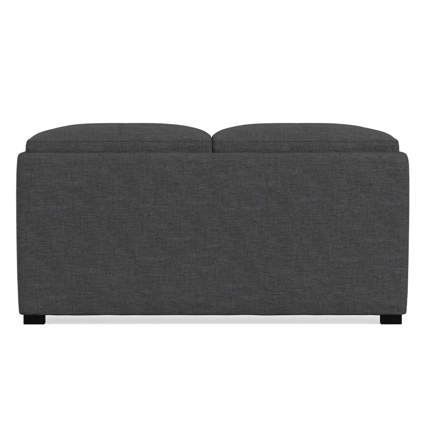 Slate Grey Linen Style Fabric | Avalon Table Ottoman in Linen
