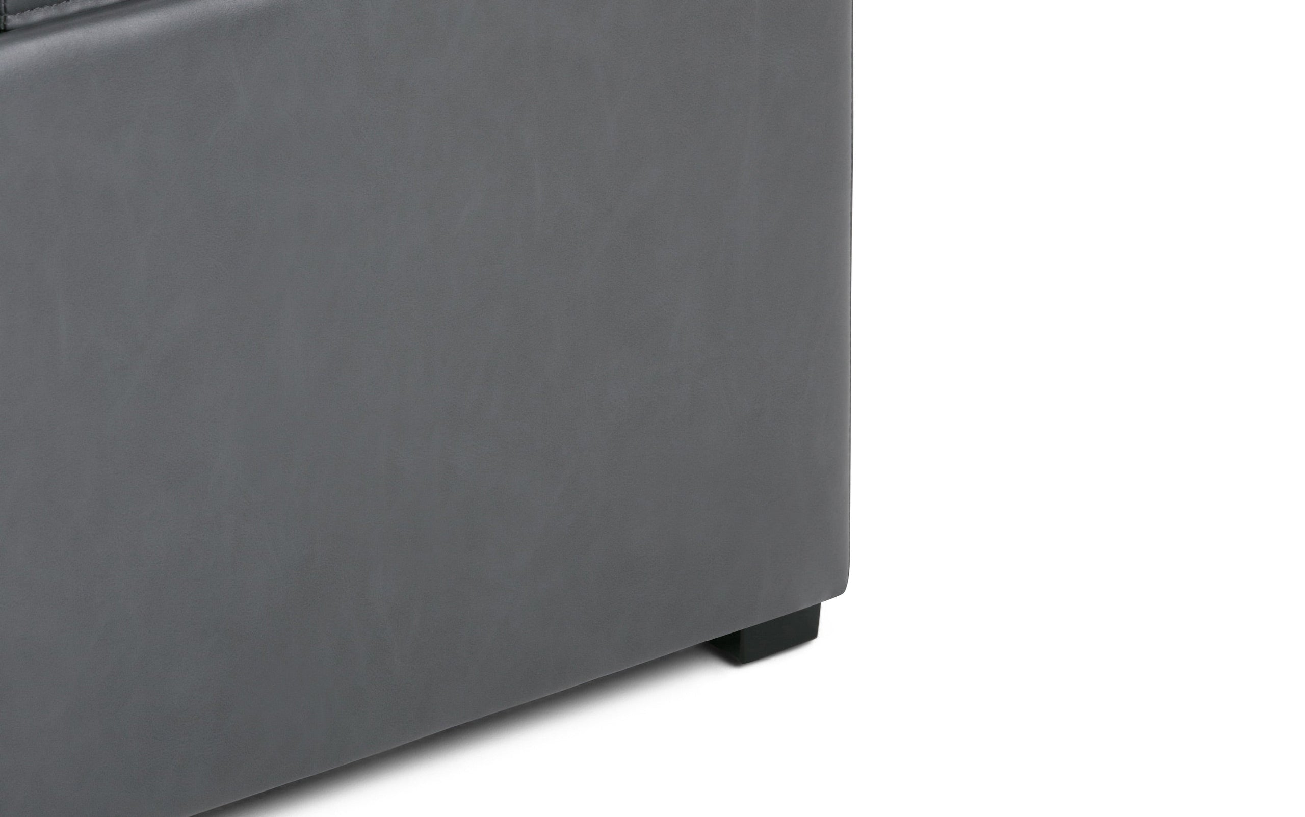 Stone Grey Vegan Leather | Avalon Table Ottoman in Vegan Leather