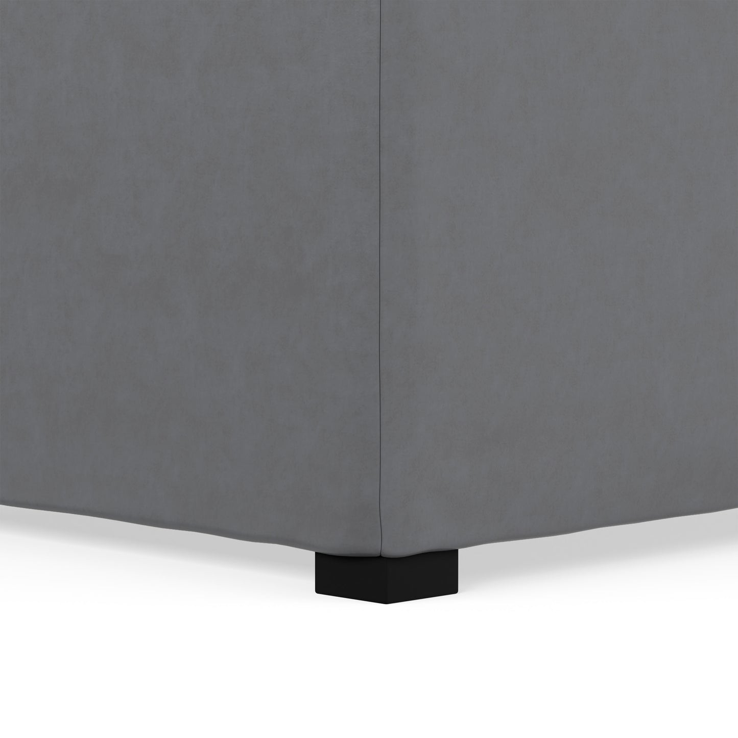Stone Grey Vegan Leather | Avalon Table Ottoman in Vegan Leather