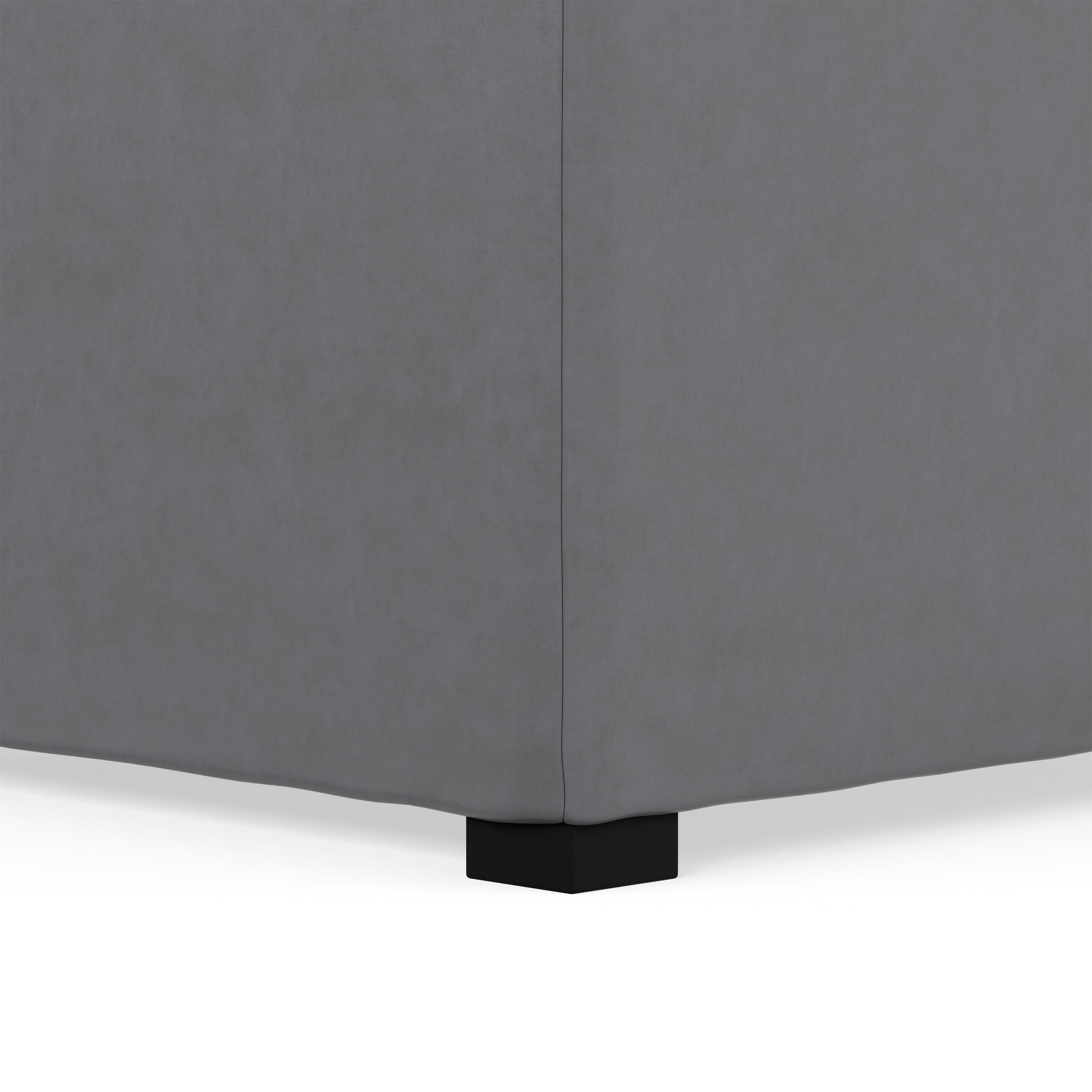 Stone Grey Vegan Leather | Avalon Table Ottoman in Vegan Leather