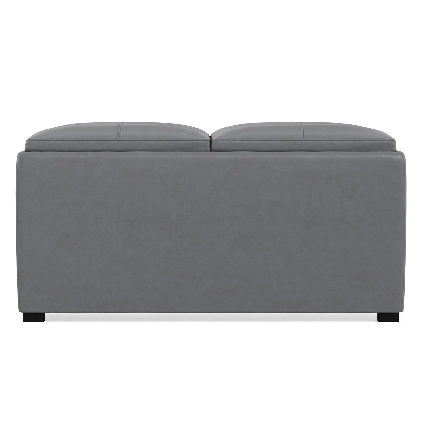 Stone Grey Vegan Leather | Avalon Table Ottoman in Vegan Leather