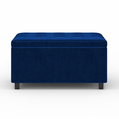 Blue Velvet Fabric | Cosmopolitan Storage Ottoman in Velvet Fabric