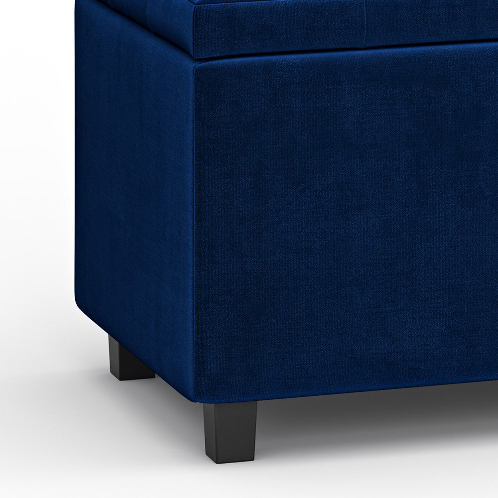 Blue Velvet Fabric | Cosmopolitan Storage Ottoman in Velvet Fabric