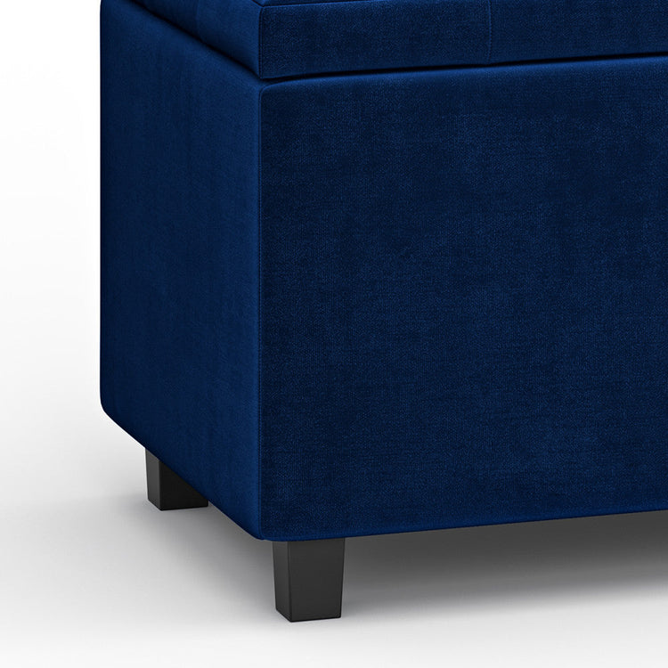 Blue Velvet Fabric | Cosmopolitan Storage Ottoman in Velvet Fabric