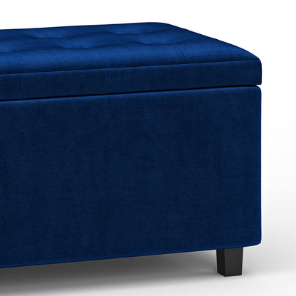Blue Velvet Fabric | Cosmopolitan Storage Ottoman in Velvet Fabric