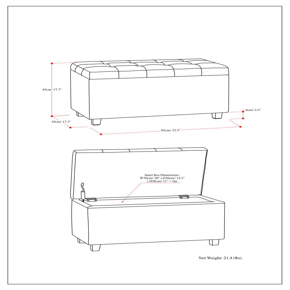 Blue Velvet Fabric | Cosmopolitan Storage Ottoman in Velvet Fabric