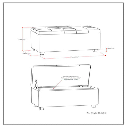 Blue Velvet Fabric | Cosmopolitan Storage Ottoman in Velvet Fabric