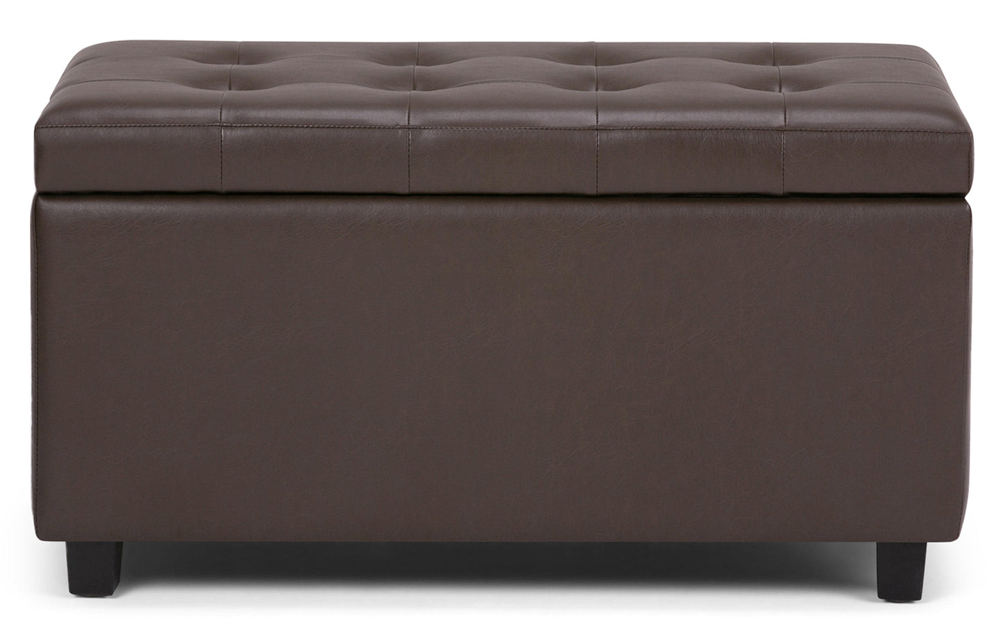 Chocolate Brown Vegan Leather | Cosmopolitan Vegan Leather Storage Ottoman