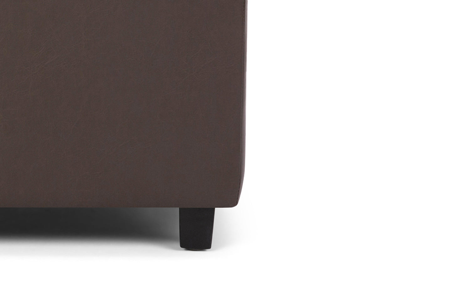 Chocolate Brown Vegan Leather | Cosmopolitan Vegan Leather Storage Ottoman