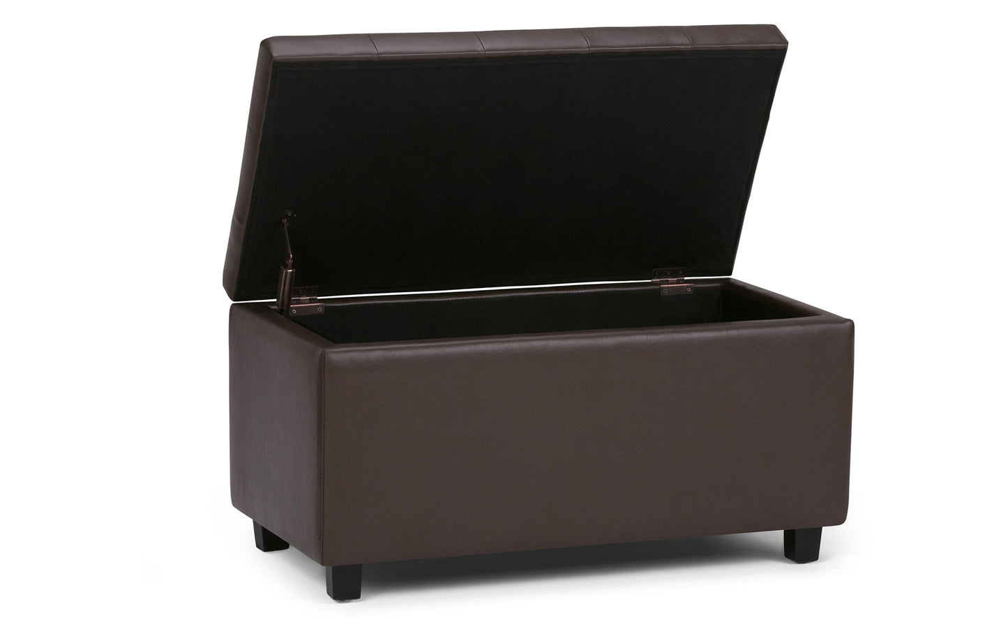 Chocolate Brown Vegan Leather | Cosmopolitan Vegan Leather Storage Ottoman