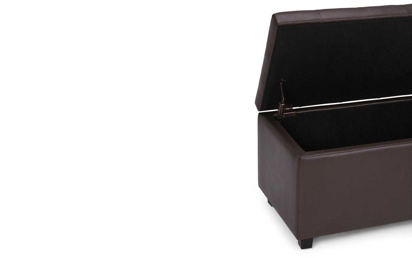 Chocolate Brown Vegan Leather | Cosmopolitan Vegan Leather Storage Ottoman