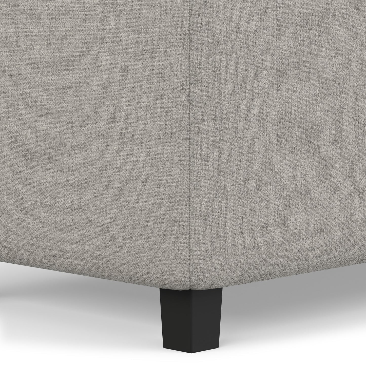 Cloud Grey Linen Style Fabric | Cosmopolitan Storage Ottoman in Linen