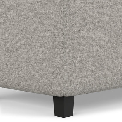Cloud Grey Linen Style Fabric | Cosmopolitan Storage Ottoman in Linen