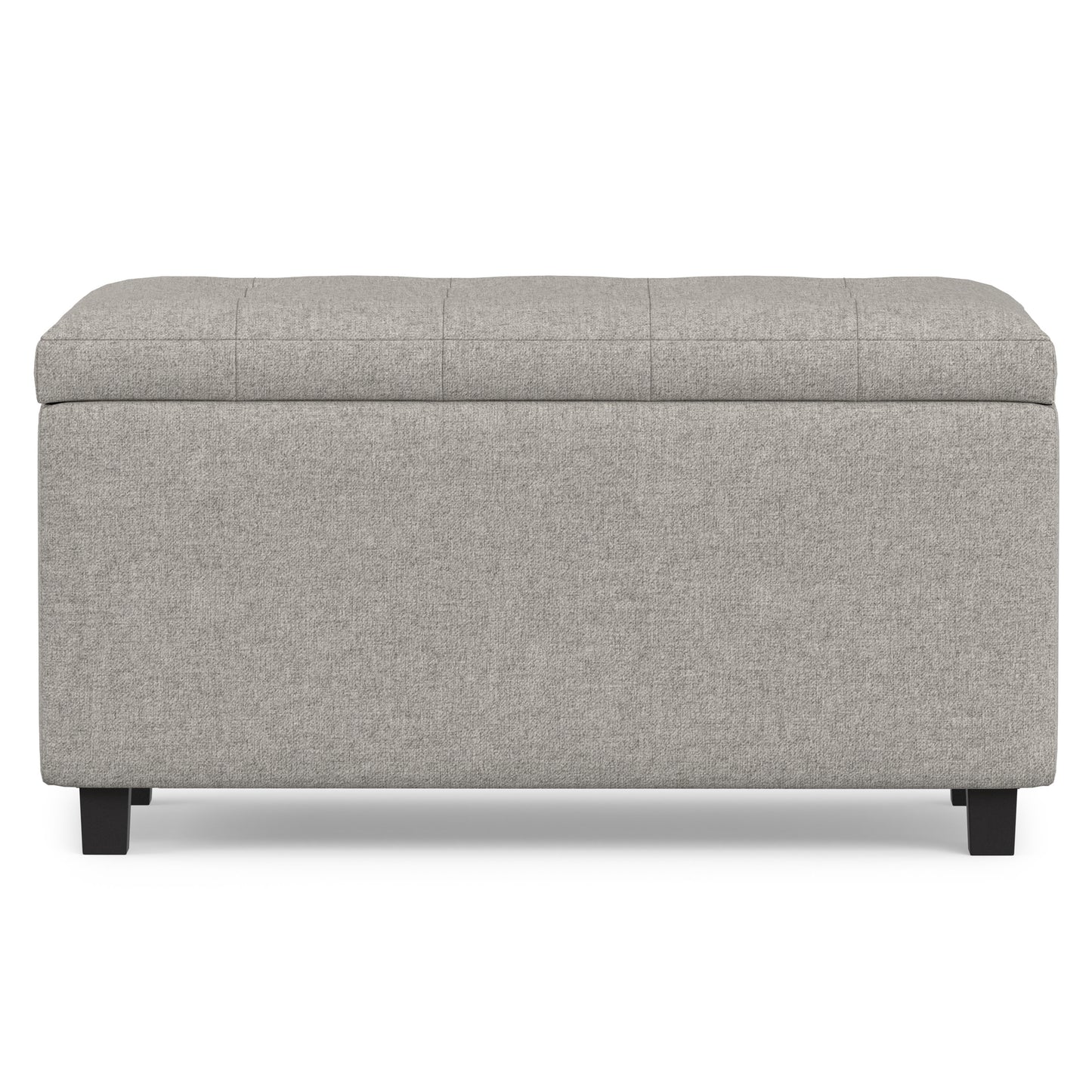 Cloud Grey Linen Style Fabric | Cosmopolitan Storage Ottoman in Linen