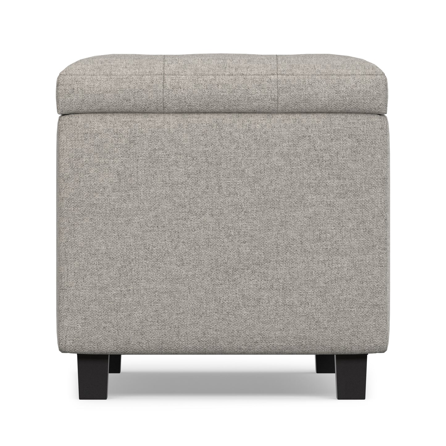 Cloud Grey Linen Style Fabric | Cosmopolitan Storage Ottoman in Linen