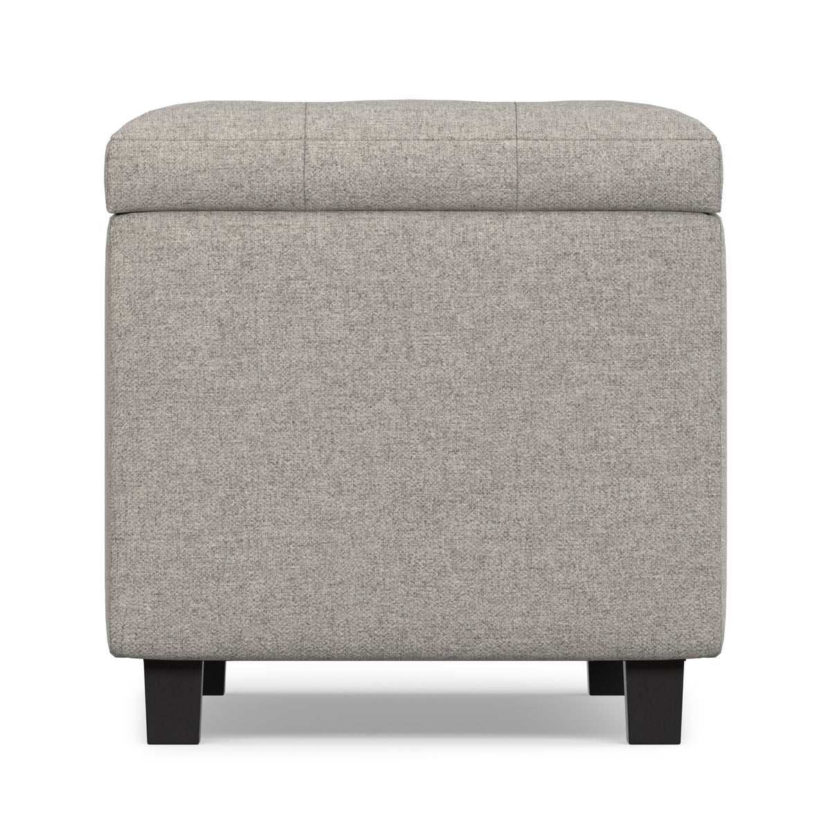 Cloud Grey Linen Style Fabric | Cosmopolitan Storage Ottoman in Linen