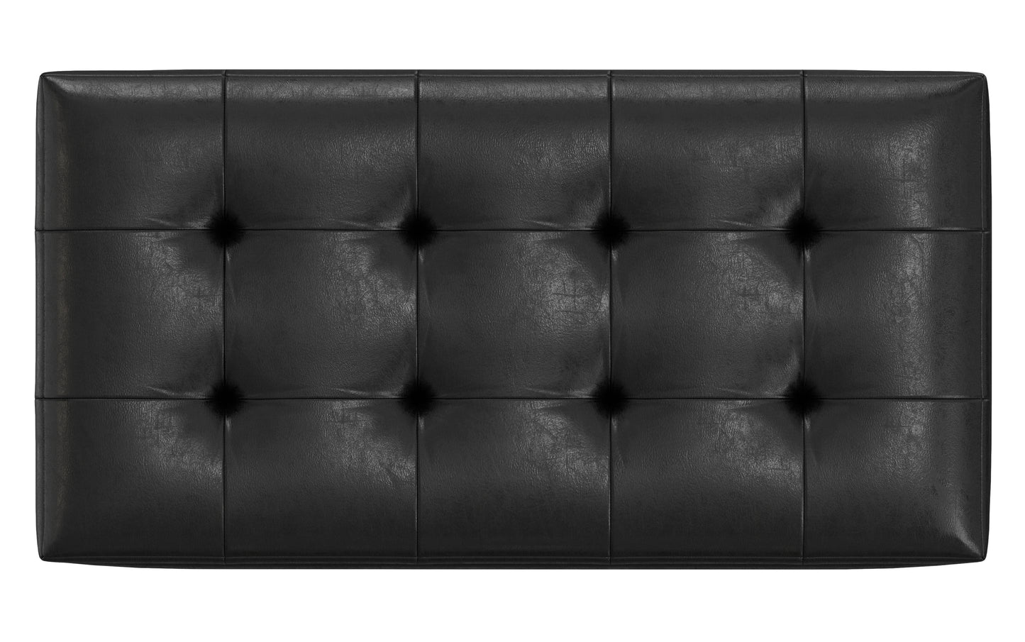 Cosmopolitan Storage Ottoman in Distressed Vegan Leather