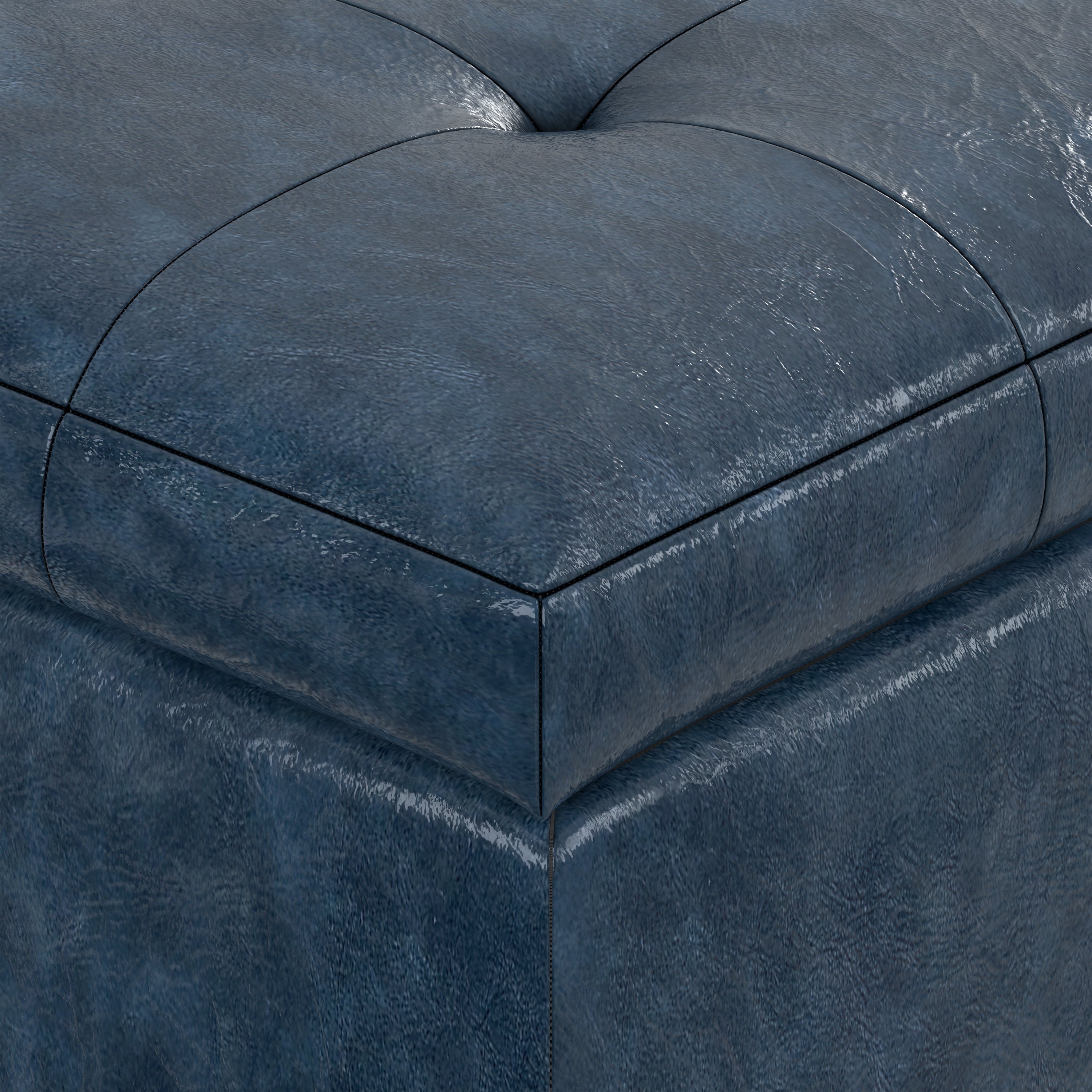 Vegan Leather Storage Ottoman | Cosmopolitan Storage Ottoman