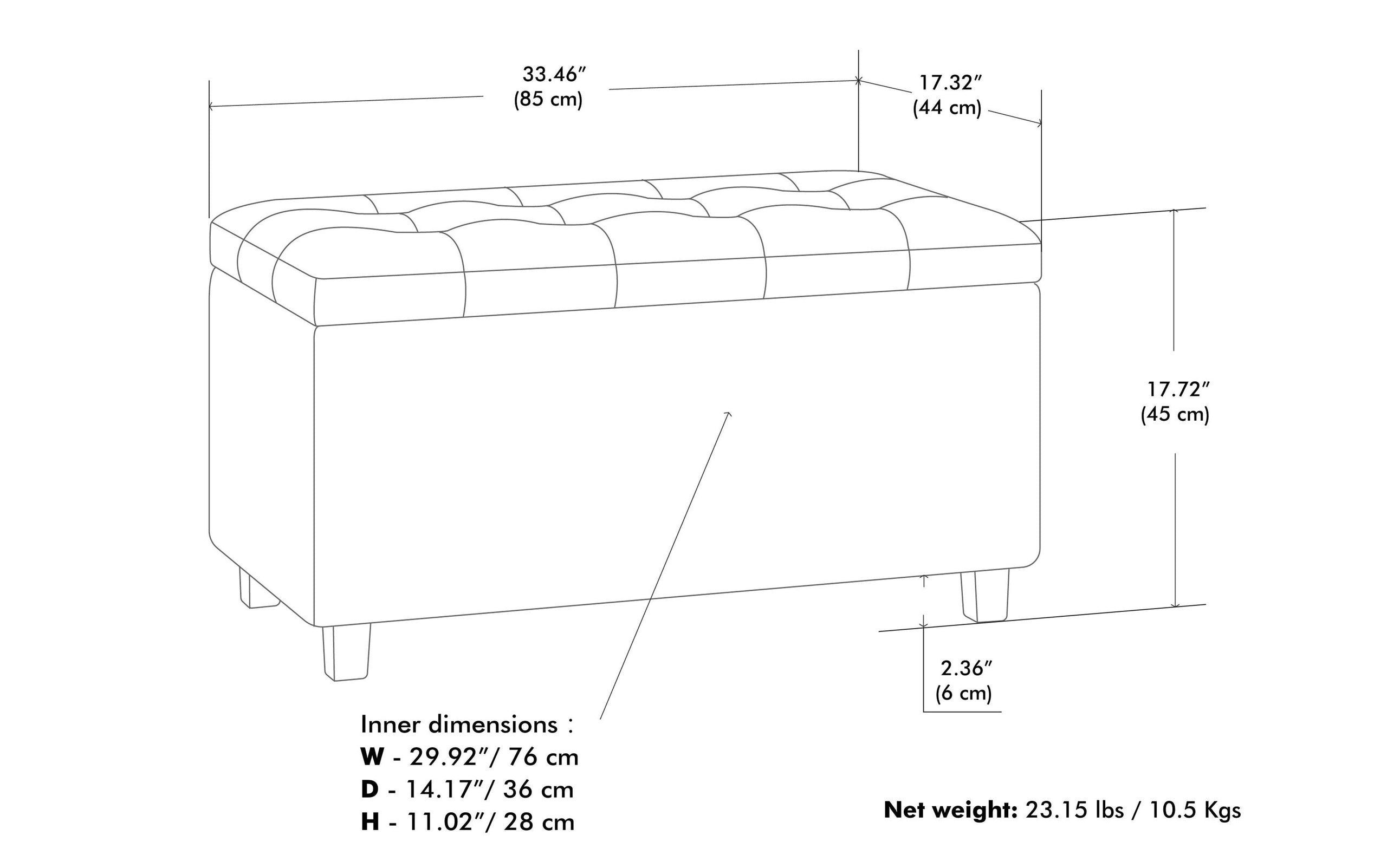 Distressed Saddle Brown Distressed Vegan Leather | Cosmopolitan Faux Air Leather Storage Ottoman