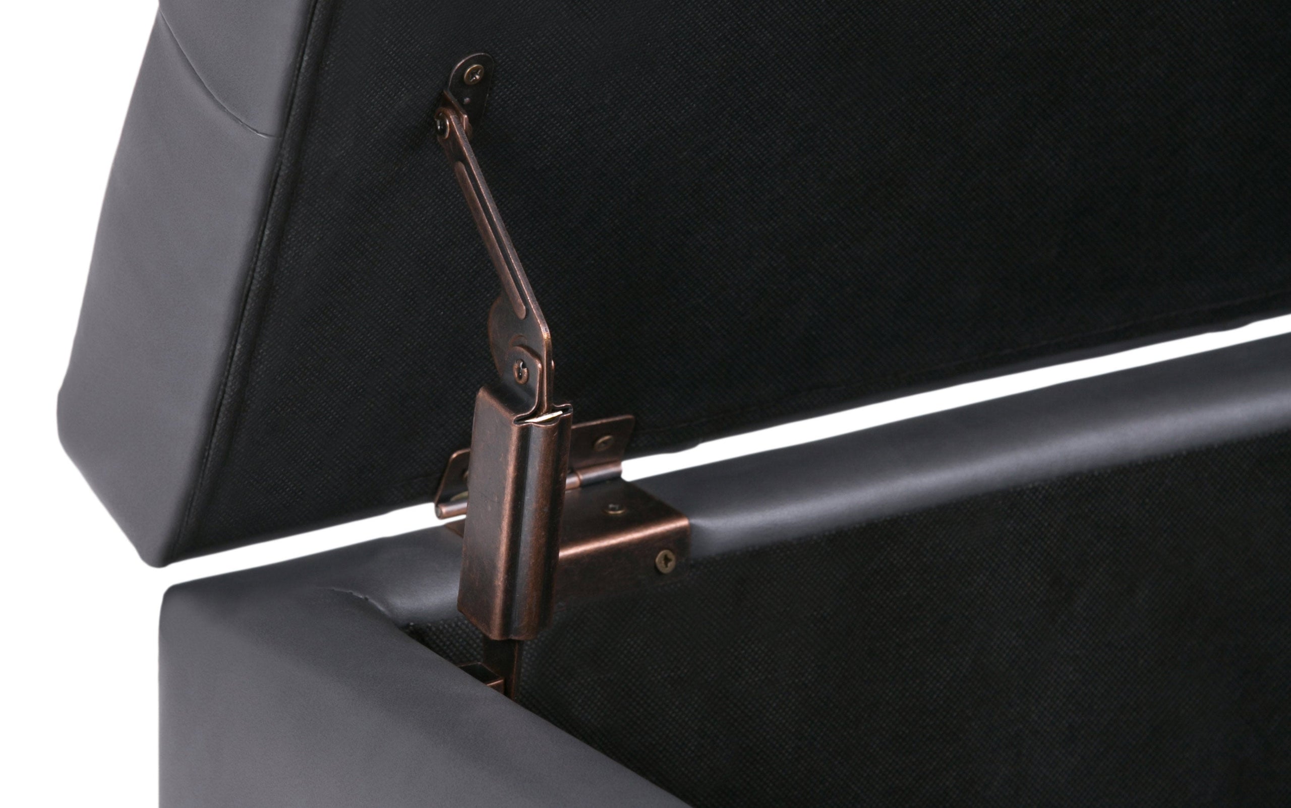 Stone Grey Vegan Leather | Cosmopolitan Vegan Leather Storage Ottoman