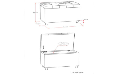 Red Vegan Leather | Cosmopolitan Vegan Leather Storage Ottoman