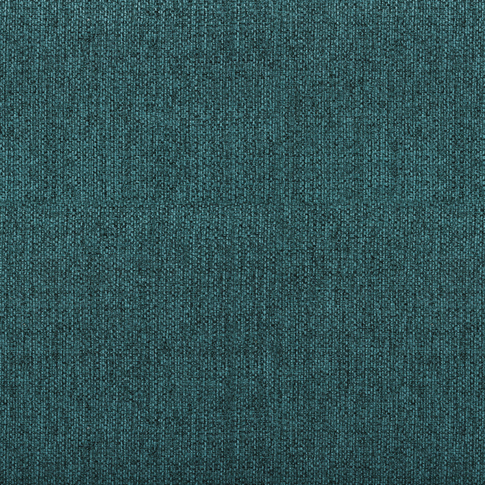 Teal Linen Style Fabric | Cosmopolitan Vegan Leather Storage Ottoman