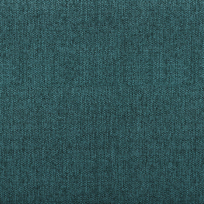 Teal Linen Style Fabric | Cosmopolitan Vegan Leather Storage Ottoman
