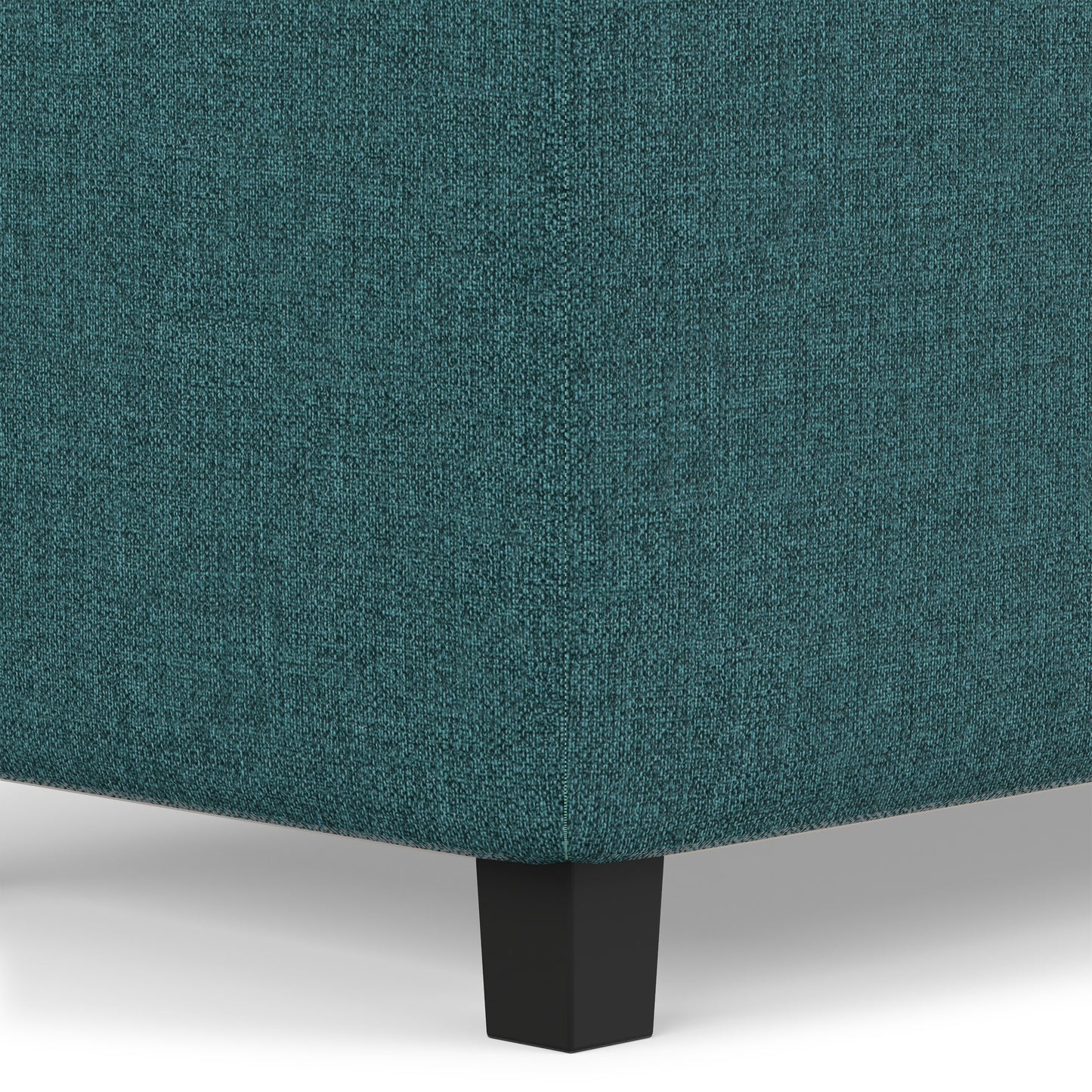 Teal Linen Style Fabric | Cosmopolitan Storage Ottoman in Linen