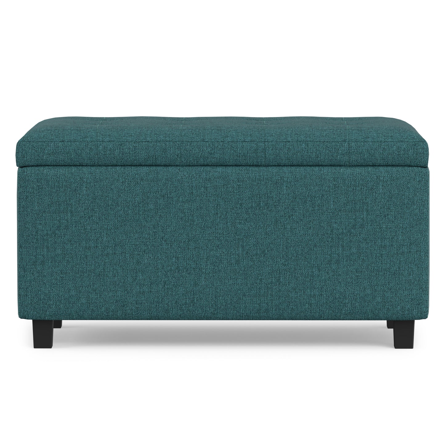 Teal Linen Style Fabric | Cosmopolitan Storage Ottoman in Linen