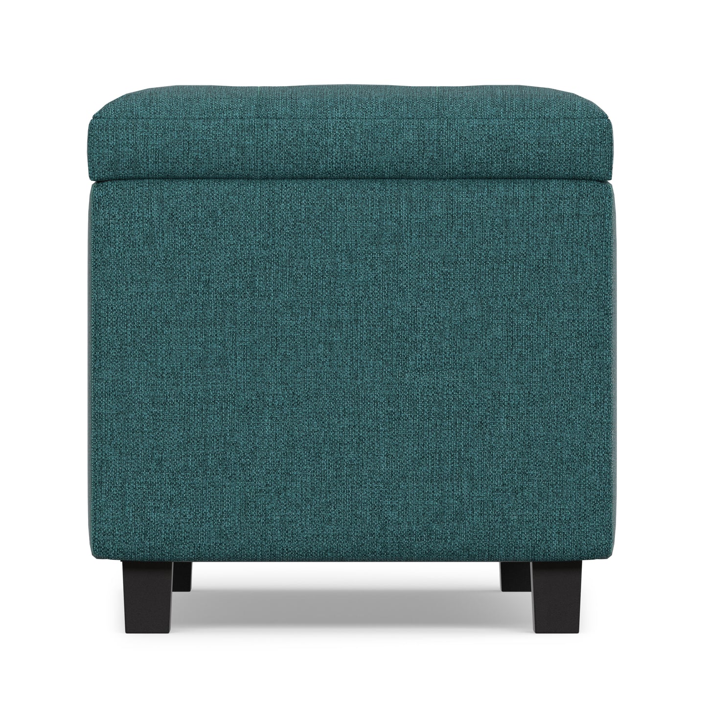 Teal Linen Style Fabric | Cosmopolitan Storage Ottoman in Linen